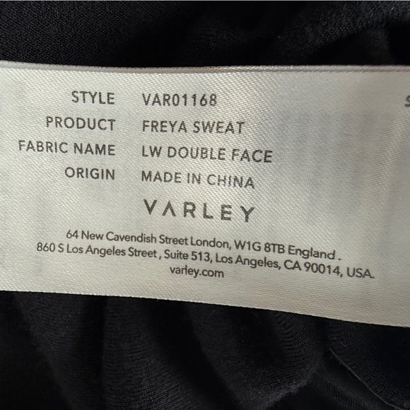 Varley Freya Drawcord Sweatshirt Black Size Small - Picture 13 of 13